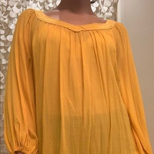 Beautiful v-neck yellow blouse